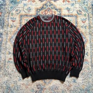 Vintage Sears Striped Pullover Sweater Medium